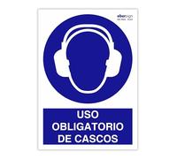 EberSign | Señal de Obligación Uso Obligatorio de Cascos Normativa ISO (A3)