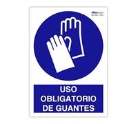 EberSign | Señal de Obligación Uso Obligatorio de Guantes Normativa ISO (A3)