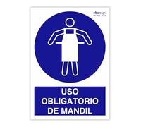 EberSign | Señal de Obligación Uso Obligatorio de Mandil Normativa ISO (A3)