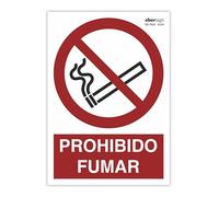 EberSign | Señal de Prohibición "Prohibido Fumar" Normativa ISO (A4)