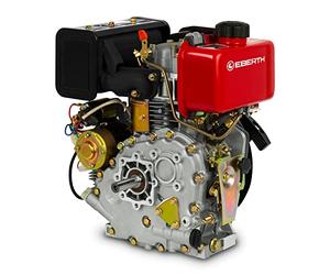 EBERTH 4,2 CV / 3,1 kW Motor diesel con eje de 20mm, E-Start, batería de 17ah 12V, protección de nivel de aceite, 4 tiempos, 1 cilindro, 219ccm, motor diesel refrigerado por aire, motor de kart