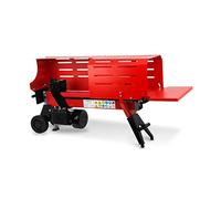 EBERTH Astilladora de troncos, eléctrica 2200W, hidráulica con 7T de potencia de división y jaula, máx. hasta 52cm de longitud de madera y 25cm de diámetro, 230V, horizontal, partidor de leña