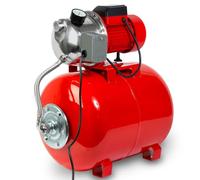 EBERTH Bomba de agua doméstica 3600L/h, 5bar, 750W, presostato para funcionamiento automático, Depósito de 50L acero pintado, autocebante, altura de aspiración 9m, altura de impulsión 40m