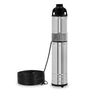 EBERTH Bomba de pozo profundo 4" de acero inoxidable, eléctrica 550W, diámetro 4 pulgadas (10cm), rosca de conexión 1 1/4 pulgadas, cable de alimentación 15m, profundidad de trabajo máx. 15m
