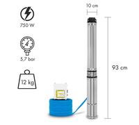 EBERTH Bomba sumergible para pozo 4" bomba pozo bomba de agua sumergible pozo