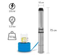 EBERTH Bomba sumergible para pozo 4" bomba pozo bomba de agua sumergible pozo