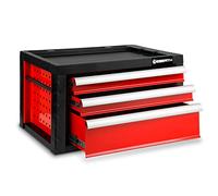 EBERTH - Caja de herramientas sin herramientas (3 cajones sobre rodamiento de bolas, 2 prácticas asas de almacenamiento, gran superficie de almacenamiento, bloqueable, metal pintado en polvo