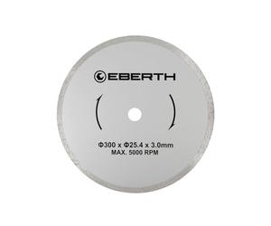 EBERTH Disco de corte de diamante para piedra, hormigón, azulejos y gres porcelánico, disco de diamante con 300 mm de diámetro, diámetro de 25,4 mm, grosor de 3,0 mm, disco de corte de diamante para