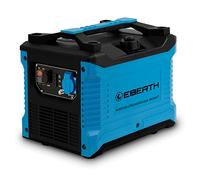 EBERTH Generador de corriente Inverter de 1000 W, grupo electrógeno con 2 CV, motor de gasolina 4T, 1 x 230 V, 2 x USB, tecnología inverter para una potencia sin picos de tensión, generador portátil