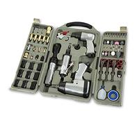 EBERTH Juego de herramientas neumáticas 71 piezas con llave de impacto de 1/2", llave de carraca de 3/8", martillo cincel de 150 mm y amoladora recta de 6 mm, conexión de aire comprimido de 1/4"