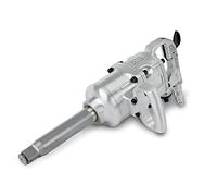 EBERTH Llave de impacto de aire comprimido con vaso de 1 pulgada y conexión de aire comprimido de 1/2", 1620 Nm, husillo largo, mecanismo de impacto doble de alto rendimiento, 3500 rpm, 2 mangos