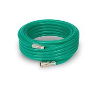 EBERTH manguera de aire comprimido, manguera de tela, longitud 10m, diámetro 10mm x 14mm (interior x exterior), acoplamiento 3/8", 24 bar, accesorios de aire comprimido con conexión 3/8 pulgadas