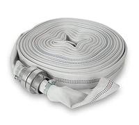 EBERTH Manguera plana con acoplamiento Storz 25-D, longitud de 30 m, diámetro de 1 pulgadas, manguera de tejido, manguera industrial, manguera de agua, manguera de bomba, manguera de jardín