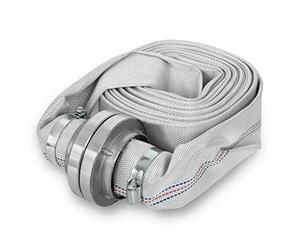 EBERTH Manguera plana con acoplamiento Storz 52-C, longitud de 10 m, diámetro de 2 pulgadas, manguera de tejido, manguera industrial, manguera de agua, manguera de bomba, manguera de jardín