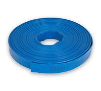 EBERTH Manguera plana de jardín de 1 pulgada para bombas de 40 m, flexible, resistente PVC, manguera industrial y de agua para riego, en azul