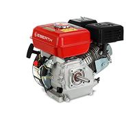 EBERTH Motor de gasolina 6,5 CV, motor de gasolina de 4 tiempos con eje cónico Ø 19,00 mm, kart con fusible de nivel de aceite, 1 cilindro, 196 cc, arranque a tracción, refrigeración por aire
