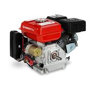 EBERTH Motor de gasolina 6,5CV, motor de gasolina de 4 tiempos con eje Ø 20 mm, arranque electrónico, batería 7Ah 12V con fusible de nivel de aceite, 1 cilindro, cilindrada 196cc, refrigerado por aire