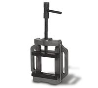 EBERTH Tornillo de banco de fundición gris y acero, ancho de mordaza 150mm, ancho máx. de sujeción 129mm, tornillo de banco para montaje en taladradora o banco de trabajo