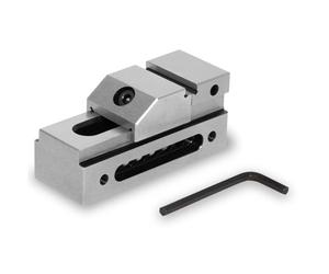 EBERTH Tornillo de banco de precisión, ancho de mordaza 26 mm, fuerza máxima de sujeción 22mm, altura de mordaza 9mm, de acero robusto, profesional, para trabajos diversos, para taller
