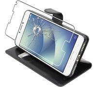 ebestStar - Funda Compatible con ASUS Zenfone 4 MAX ZC554KL (Pro, Plus) Carcasa Cartera Cuero PU, Funda Ranuras Tarjeta, Función Soporte, Negro + Cristal Templado [Aparato: 154 x 76.9 x 8.9mm, 5.5'']