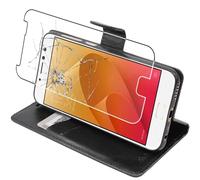 ebestStar - Funda Compatible con ASUS Zenfone 4 Selfie Pro ZD552KL Carcasa Cartera Cuero PU, Funda Ranuras Tarjeta, Función Soporte, Negro + Cristal Templado [Aparato: 154 x 74.8 x 6.9mm, 5.5'']