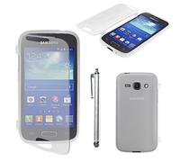 ebestStar - Funda Compatible con Samsung Ace 3 Galaxy GT-S7270, S7272, S7275 Carcasa Cartera Proteccion Formato Libro, Silicona Gel Case Shock-Absorción + Lápiz, Transparente