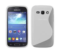 ebestStar - Funda Compatible con Samsung Ace 3 Galaxy GT-S7270, S7272, S7275 Carcasa Gel Silicona Gel TPU Motivo S-línea, S-Line Case Cover, Transparente [Aparato: 121.2 x 62.7 x 9.8mm, 4.0'']