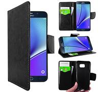 ebestStar - Funda Compatible con Samsung Galaxy Note 5 SM-N920F Carcasa Cartera Cuero PU, Funda Libro Billetera Ranuras Tarjeta, Función Soporte, Negro [Aparato: 153.2 x 76.1 x 7.6mm, 5.7'']