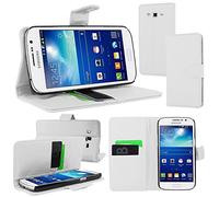 ebestStar - Funda Compatible con Samsung Grand 2 Galaxy G7105 G7102 G7100 Carcasa Cartera Cuero PU, Funda Billetera Ranuras Tarjeta, Función Soporte, Blanco [Aparato: 146.8 x 75.3 x 8.9mm, 5.25'']