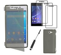 ebestStar - Funda Compatible con Sony Xperia M2 D2302 D2303 Carcasa Cartera Proteccion Formato Libro, Silicona Gel Case + Mini Lápiz +3 Peliculas, Negro [Aparato: 139.7 x 71.1 x 8.6mm, 4.8'']