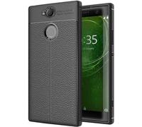 ebestStar - Funda Compatible con Sony Xperia XA2, XA2 Dual (2018) Carcasa Silicona Gel, Protección Diseño Cuero Ultra Slim Case, Negro [Aparato: 142 x 70 x 9.7mm, 5.2'']