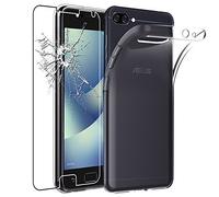 ebestStar - Funda para ASUS Zenfone 4 MAX ZC554KL (Pro, Plus), Carcasa Silicona Transparente, Capa Protectora TPU Antigolpes, Slim Ultra Fina, Transparente + Cristal Templado