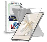 ebestStar - Funda para Honor Pad 9, Carcasa Silicona Transparente, Capa Protectora TPU Antigolpes, Bordes Reforzados, Transparente + Cristal Templado