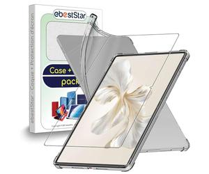ebestStar - Funda para Honor Pad 9, Carcasa Silicona Transparente, Capa Protectora TPU Antigolpes, Bordes Reforzados, Transparente + Cristal Templado