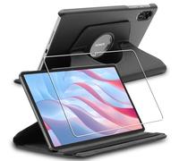 ebestStar - Funda para Honor Pad X9, Carcasa Capa Giratoria, 360 Protectora, Cuero PU Soporte, Negro + Cristal Templado