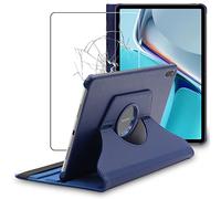 ebestStar - Funda para Huawei MatePad 11 (2021), Carcasa Capa Giratoria, 360 Protectora, Cuero PU Soporte, Azul Oscuro + Cristal Templado