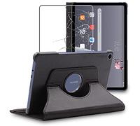 ebestStar - Funda para Huawei MatePad T 10, T 10S, Carcasa Capa Giratoria, 360 Protectora, Cuero PU Soporte, Negro + Cristal Templado