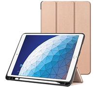 ebestStar - Funda para iPad Air 3 2019 10.5 Apple, Carcasa Capa, Slim Case Protectora Soporte Lapiz, Tapa Magnetica Cuero PU, Dorado