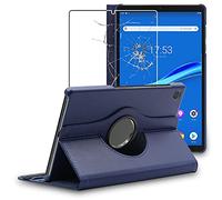 ebestStar - Funda para Lenovo Tab M10 FHD Plus 10.3, Carcasa Capa Giratoria, 360 Protectora, Cuero PU Soporte, Azul Oscuro + Cristal Templado