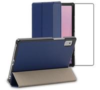 ebestStar - Funda para Lenovo Tab M9, Carcasa Capa, Slim Case Protectora, Tapa Magnetica Cuero PU, Azul Oscuro + Cristal Templado