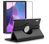 ebestStar - Funda para Lenovo Tab P11 Gen2, Carcasa Capa Giratoria, 360 Protectora, Cuero PU Soporte, Negro + Cristal Templado