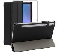 ebestStar - Funda para Lenovo Tab P11 Gen2, Carcasa Capa, Slim Case Protectora, Tapa Magnetica Cuero PU, Negro + Cristal Templado