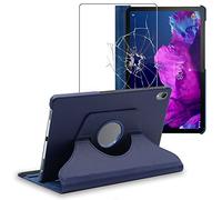 ebestStar - Funda para Lenovo Tab P11, P11 Plus, Carcasa Capa Giratoria, 360 Protectora, Cuero PU Soporte, Azul Oscuro + Cristal Templado