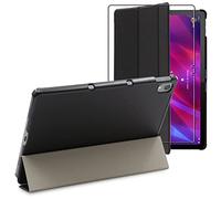 ebestStar - Funda para Lenovo Tab P11, P11 Plus, Carcasa Capa, Slim Case Protectora, Tapa Magnetica Cuero PU, Negro + Cristal Templado