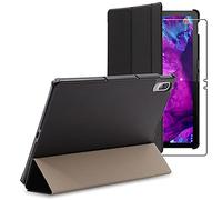 ebestStar - Funda para Lenovo Tab P11 Pro, Carcasa Capa, Slim Case Protectora, Tapa Magnetica Cuero PU, Negro + Cristal Templado