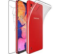 ebestStar - Funda para Samsung A10 Galaxy SM-A105F, Carcasa Silicona Transparente, Capa Protectora TPU Antigolpes, Slim Ultra Fina, Transparente + Cristal Templado