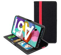 ebestStar - Funda para Samsung Galaxy A51 SM-A515F, Carcasa Libro Capa, Protectora Cartera, Cuero PU Soporte Tarjeta, Negro/Rojo