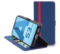 ebestStar - Funda para Samsung Galaxy A53 5G SM-A536B, Carcasa Libro Capa, Protectora Cartera, Cuero PU Soporte Tarjeta, Azul Oscuro/Rojo