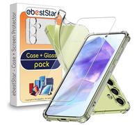 ebestStar - Funda para Samsung Galaxy A55 5G SM-A556B, Carcasa Silicona Transparente, Capa Protectora TPU Antigolpes, Bordes Reforzados, Transparente + Cristal Templado