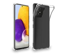 ebestStar - Funda para Samsung Galaxy A72, Carcasa Silicona Transparente, Capa Protectora TPU Antigolpes, Bordes Reforzados, Transparente